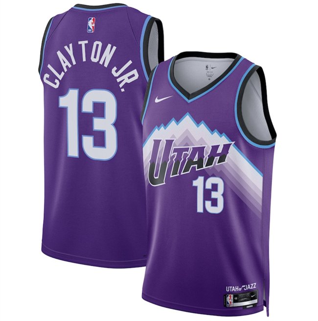Men's Utah Jazz #13 Walter Clayton Jr. Purple 2025 Icon Edition Stitched Basketball Jersey